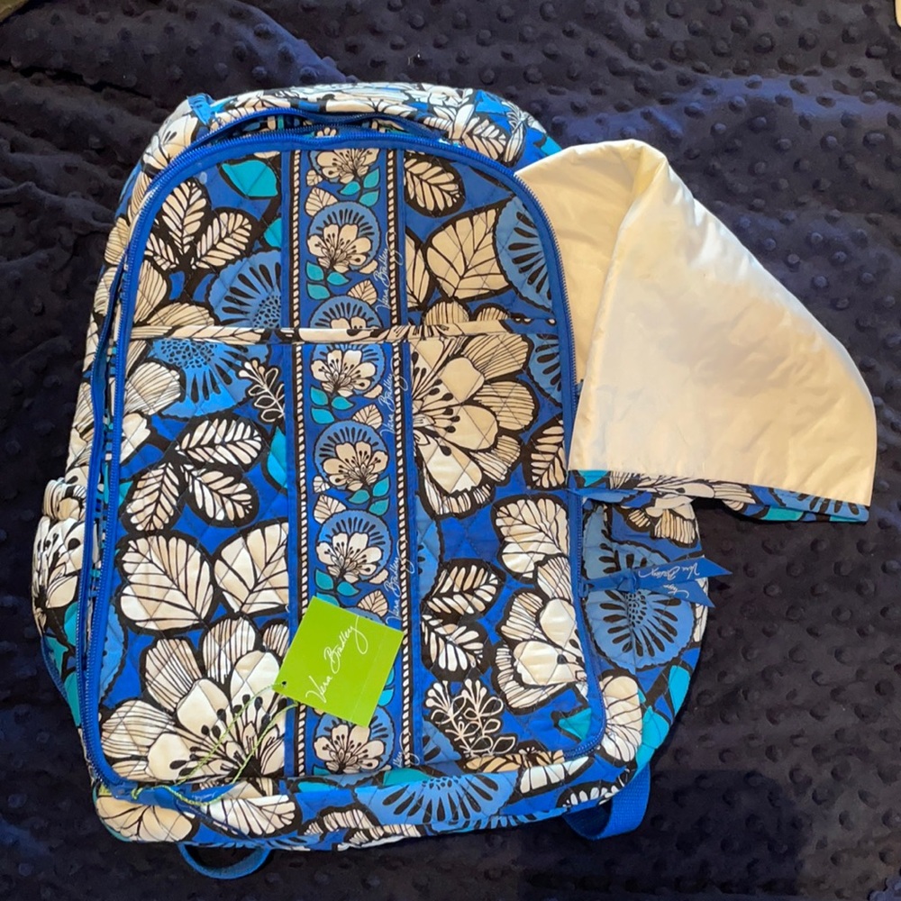 NWT Vera Bradley Backpack Baby Bag - Blue Bayou